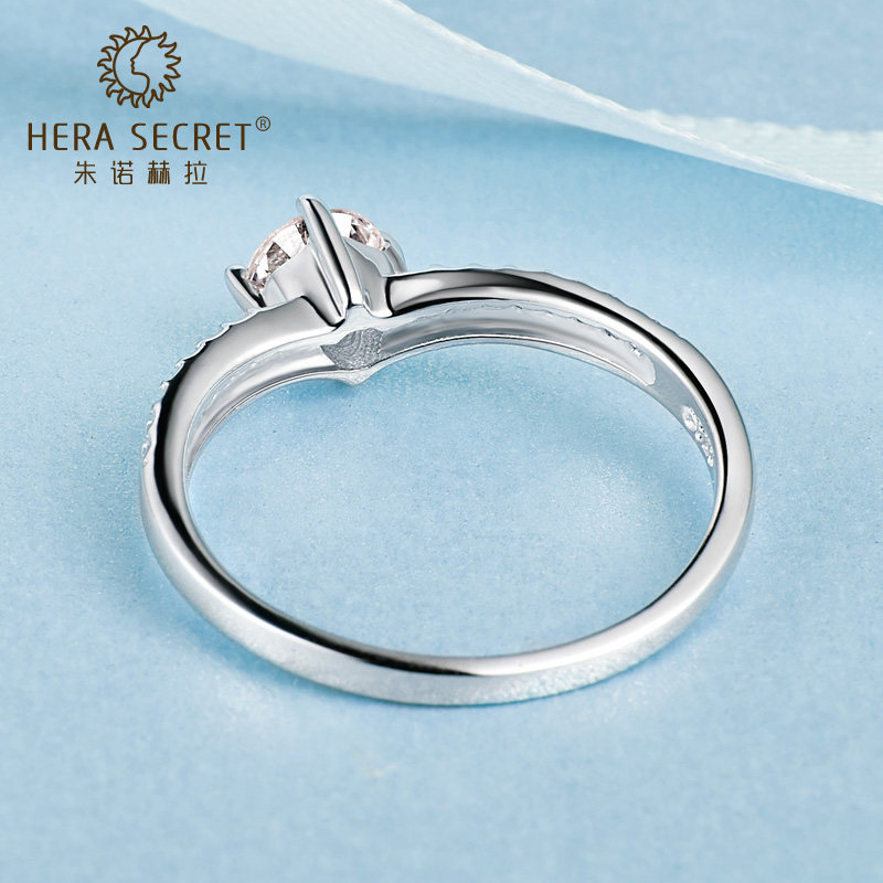 新款带钻细小银镀白金18k金女尾戒 朱诺赫拉戒指/指环