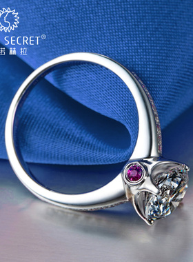 红宝石hera银首饰复古风仿真钻