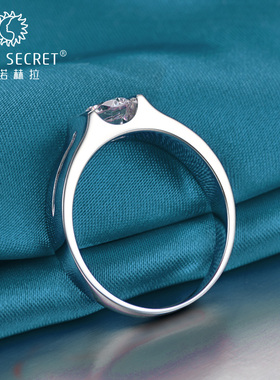 欧美风仿真钻石925银情侣对戒