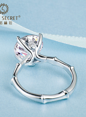 欧美高碳闪钻18k求婚戒指HERA