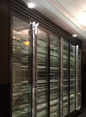 定制不锈钢酒柜商用展示柜 恒温酒柜雪茄红酒柜 金属酒窖酒柜每方