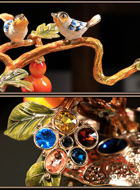 五福临门珐琅彩葫芦摆件