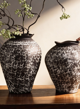 中古风复古陶瓷艺术装饰花瓶摆件