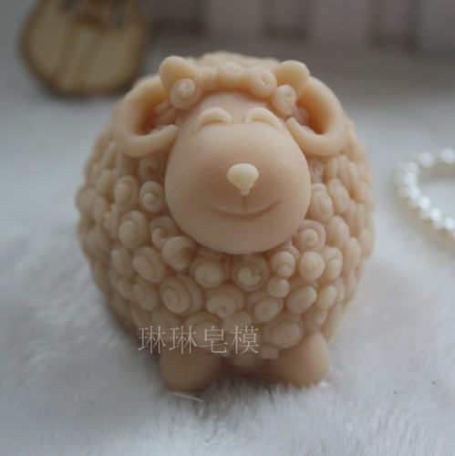 食品级硅胶皂模 手工皂模具 香皂皂模 蜡烛模具 羊皂模zx1003 - 图2