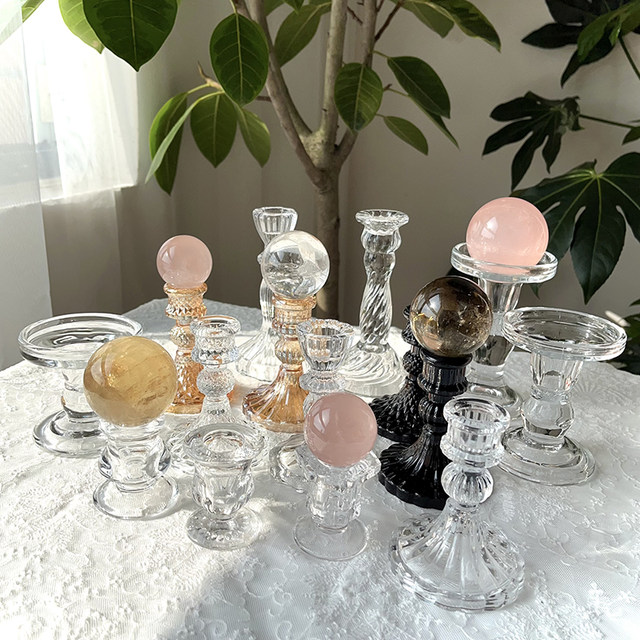 Crystal ball base base ornament