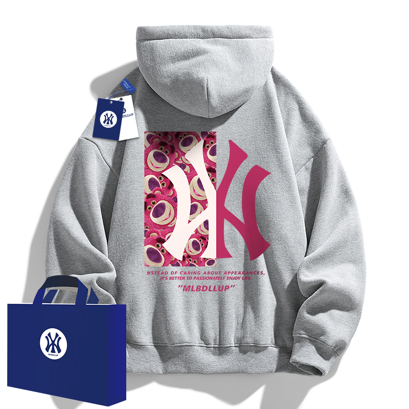 奥特莱斯重磅连帽卫衣男女秋冬加绒美式高街学生青少年外套上衣 - 图2