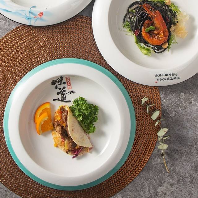 Ceramic hotel tableware round 10 inches