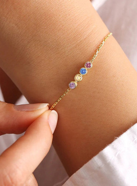 不锈钢饰品配件镶嵌水钻项链手链配件DIY圆形月份吊坠挂件