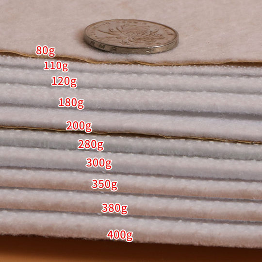 单面带胶自粘铺棉加厚辅棉DIY服装包包内衬紧致口金拼布80-400克