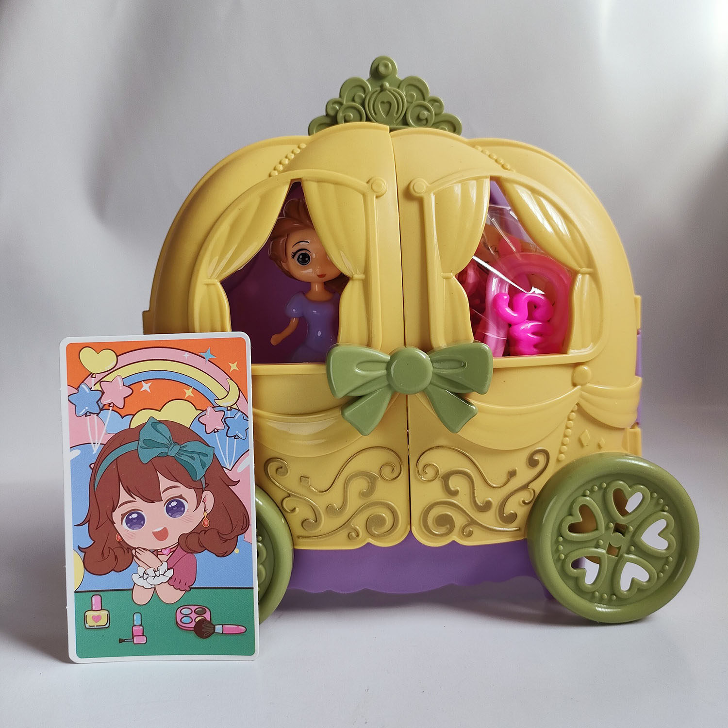 南瓜车女孩过家家玩具公主换装马车儿童益智创意礼物角色扮演玩具