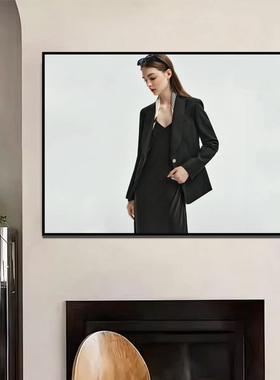 服装店海报挂画春夏新款装饰高级感氛围布置女装店广告横向有框画