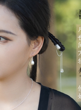 { 蝉鸣半夏 } 独家原创999立体足银蝉清冷意境新中式黑檀木发簪饰