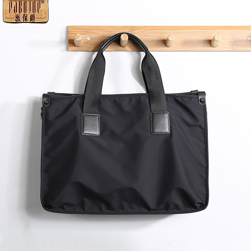 派保爵大容量男休闲手提包潮公文包 pabojoe男士包袋
