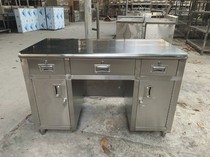 Stainless Steel Cashier Desk Collection Money Desk Bench Flow 1 m 2 Single Desk Book Three Drawers With Lock Writing Desk