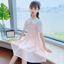 Girls Summer Dress 2022 New Style Medium And Big Boy Thin Princess Skirt Foreign Pie 12 Girls Kids Chiffon Skirt