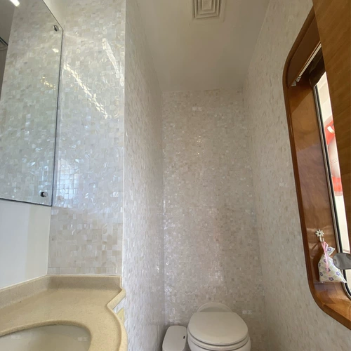 Раковина мозаичная плитка белая натуральная закрытая гостиная