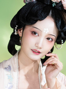 汉服配饰天然水晶石榴石