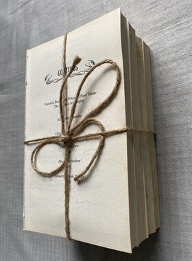 复古风外文手札麻绳捆书捆