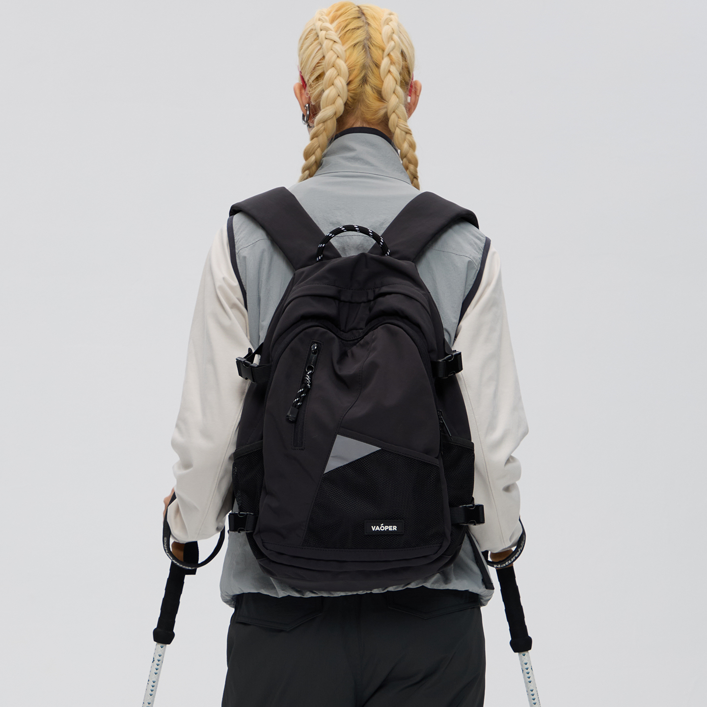 VAOPER喂牌户外双肩包男女大容量轻便通勤运动旅行背包大学生书包 - 图0