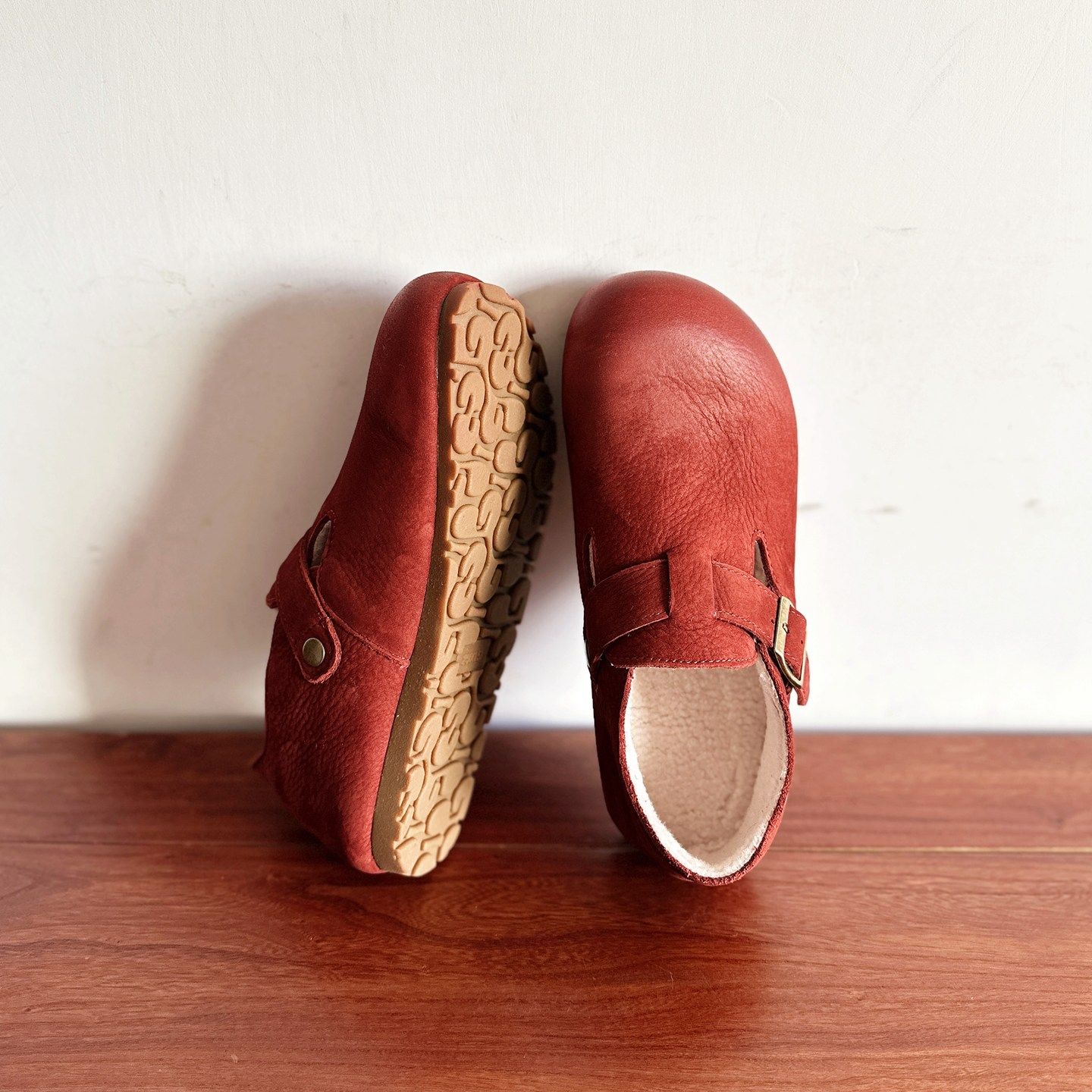 【烁掌柜】冬款复古文艺手工真皮女鞋头层牛皮平底圆头勃肯鞋棉鞋,淘宝优惠券,粉丝福利购,淘宝优惠卷