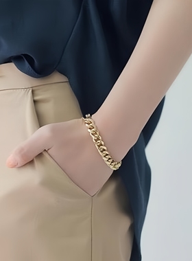 韩国东大门饰品金属冷淡风手链