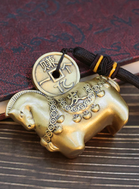 黄铜招财马摆件马上发财家居客厅玄关办公室装饰店铺乔迁开业礼品