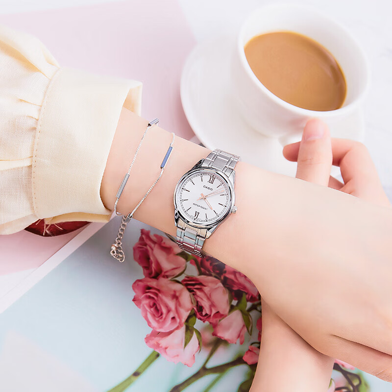 Casio卡西欧手表女石英指针简约学生考试防水手表LTP-V001 - 图2