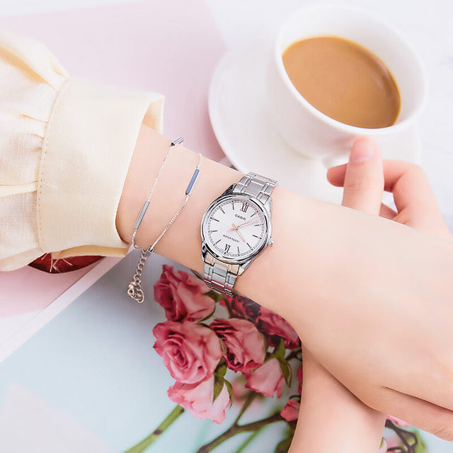 Casio Casio watch women's quartz pointer simple student exam waterproof watch LTP-V001
