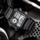 Casio watch men's canvas steel strap waterproof luminous retro small square model AE-1200WHB-3B