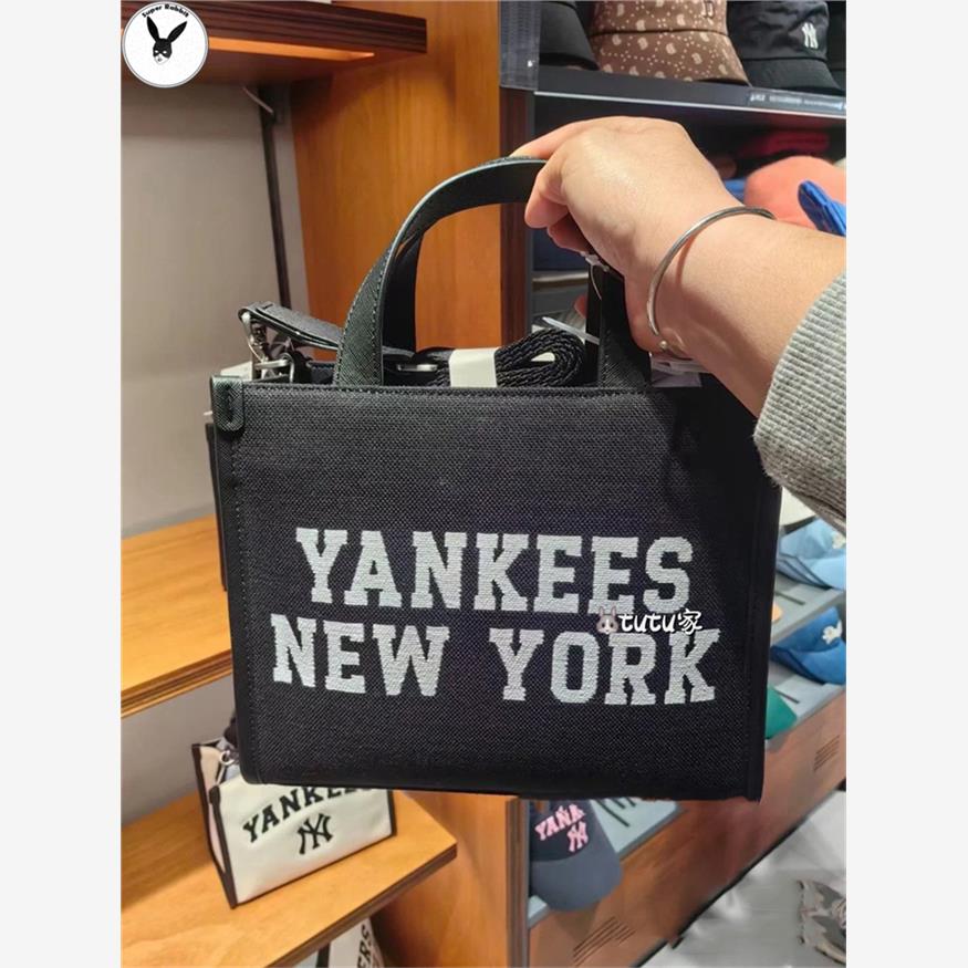MLB男女虞书欣同款字母休闲学院风单肩斜挎托特方包24春新款ORS02