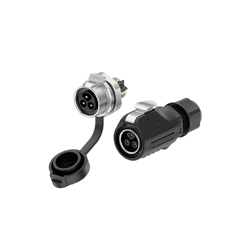 锁螺丝电源防水连接器 LP16面板金属2/3/4/5芯反装防水插头对插 - 图3