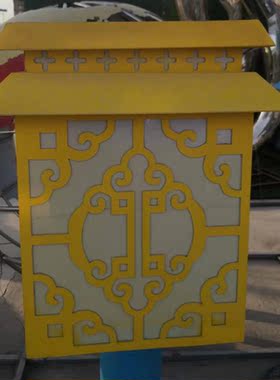 户外不锈钢太阳能照明柱头灯庭院别墅草坪地园林景观装饰落地摆件