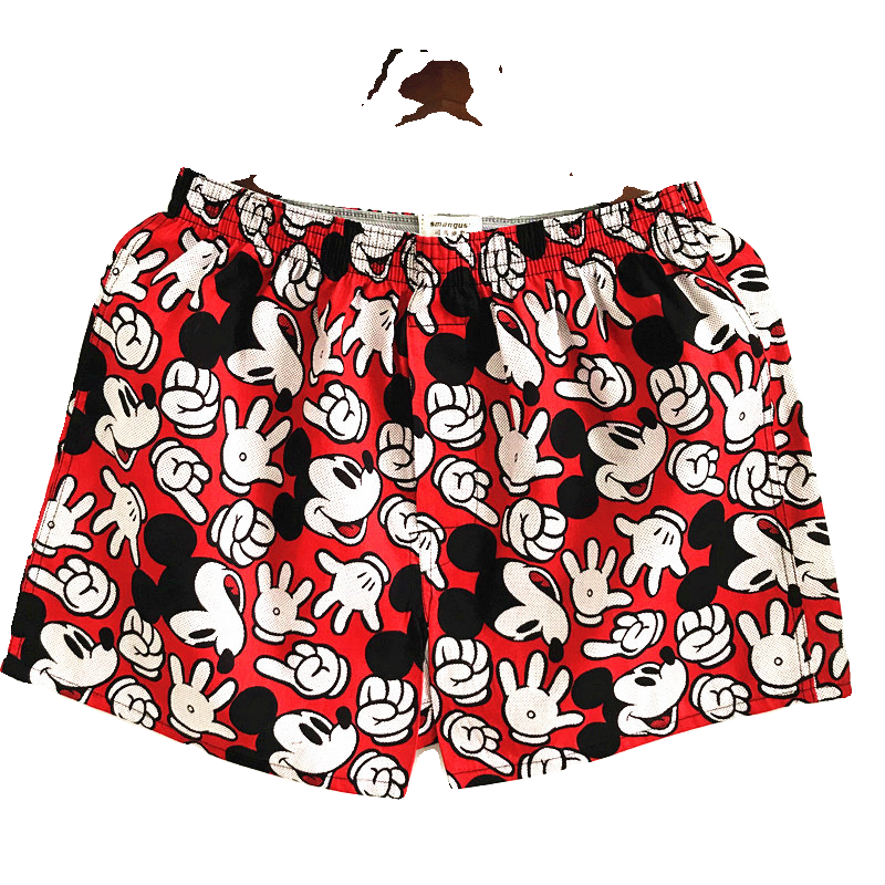 日单卡通男士平角内裤宽松舒适全棉四角短裤睡裤男阿罗裤大码透气,淘宝优惠券,粉丝福利购,淘宝优惠卷