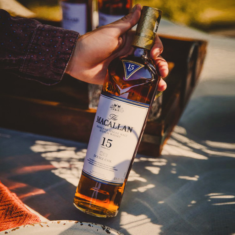 麦卡伦15年蓝钻双桶 Macallan 双雪莉桶单一麦芽苏格兰威士忌洋酒 - 图0