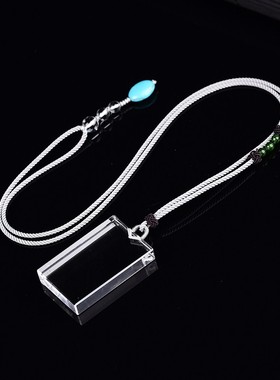 情侣天然白色透明水晶手工打磨