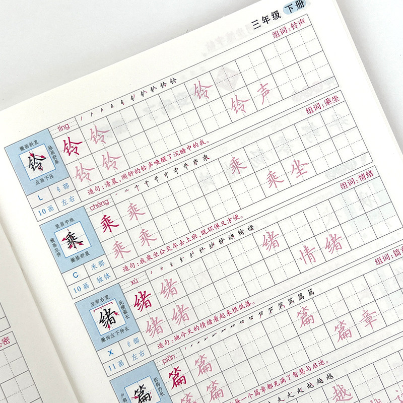 2025新版小学同步练字帖人教版一年级二年级三年级四年级五六年级上册下册字帖练字语文英语上 下小学生每日一练钢笔字贴练习