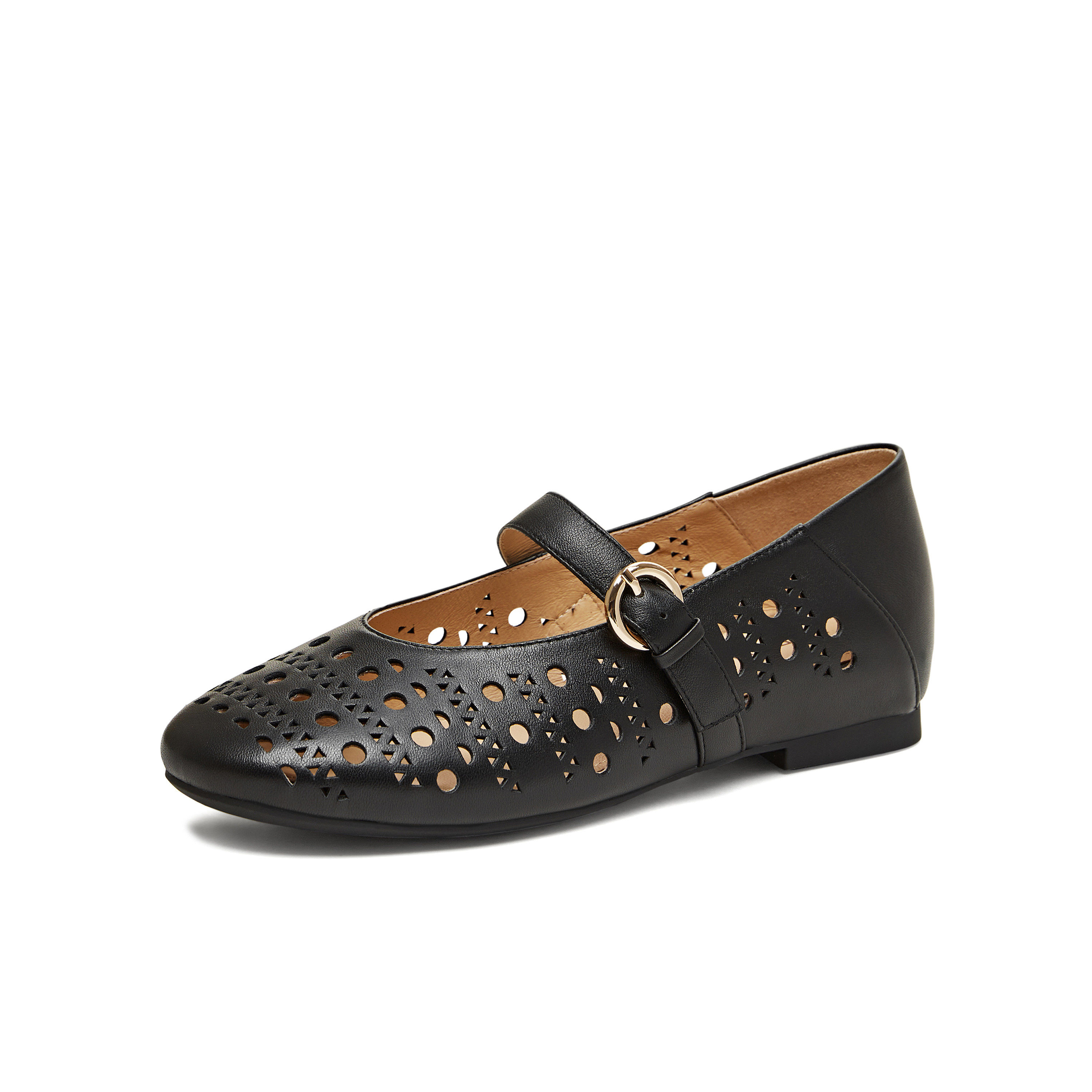 专柜正品天美意2026春新款女鞋冲孔镂空平底复古玛丽珍鞋BM741BQ6,淘宝优惠券,粉丝福利购,淘宝优惠卷