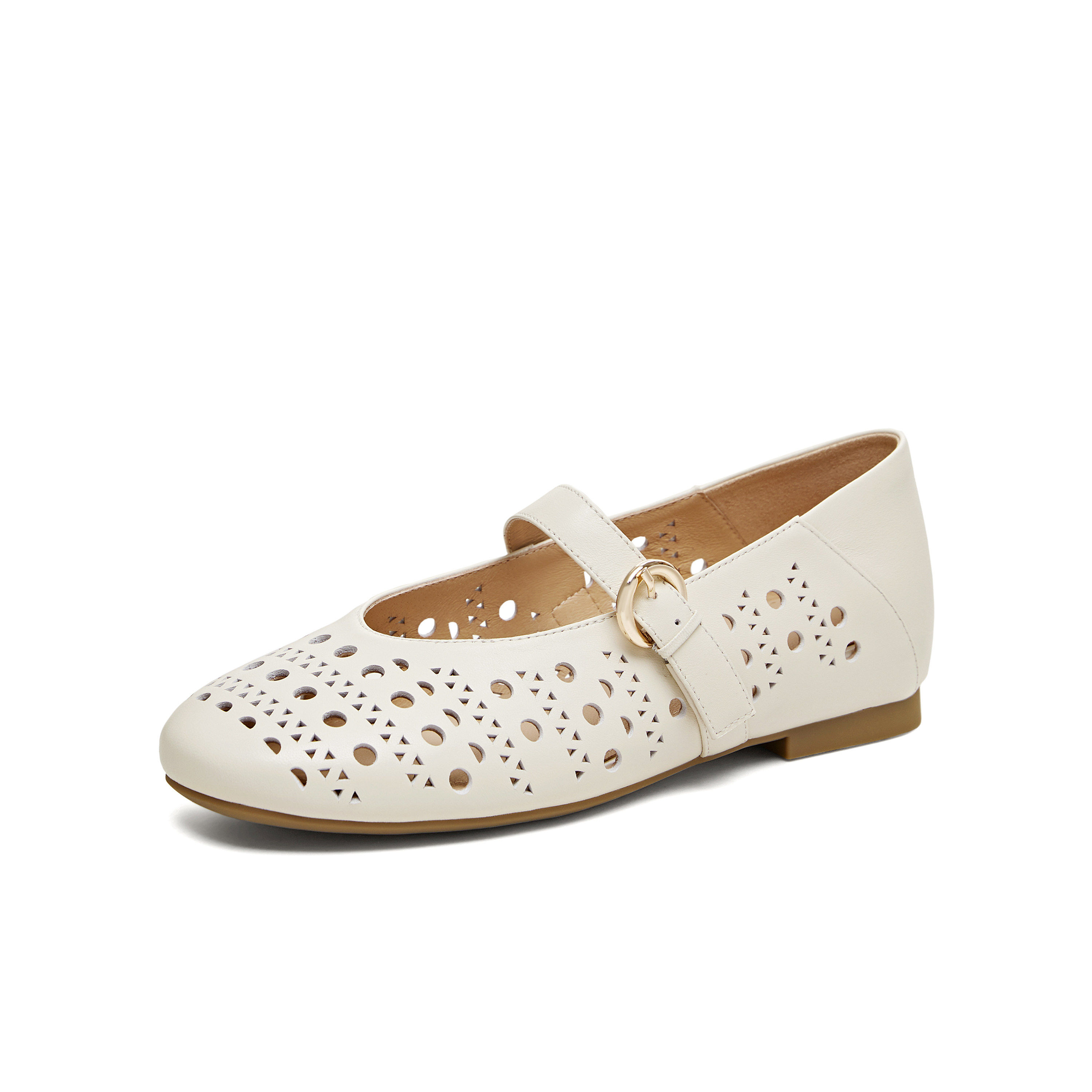 专柜正品天美意2026春新款女鞋冲孔镂空平底复古玛丽珍鞋BM741BQ6,淘宝优惠券,粉丝福利购,淘宝优惠卷