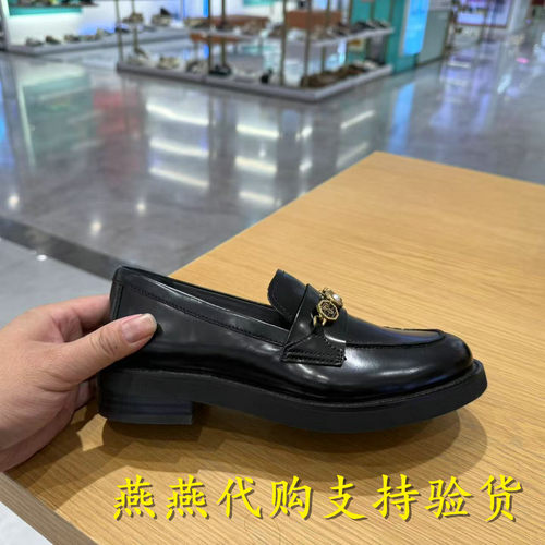 专柜正品思加图2025春新款女鞋四便士乐福鞋英伦风小皮鞋9UL01AA5 - 图3