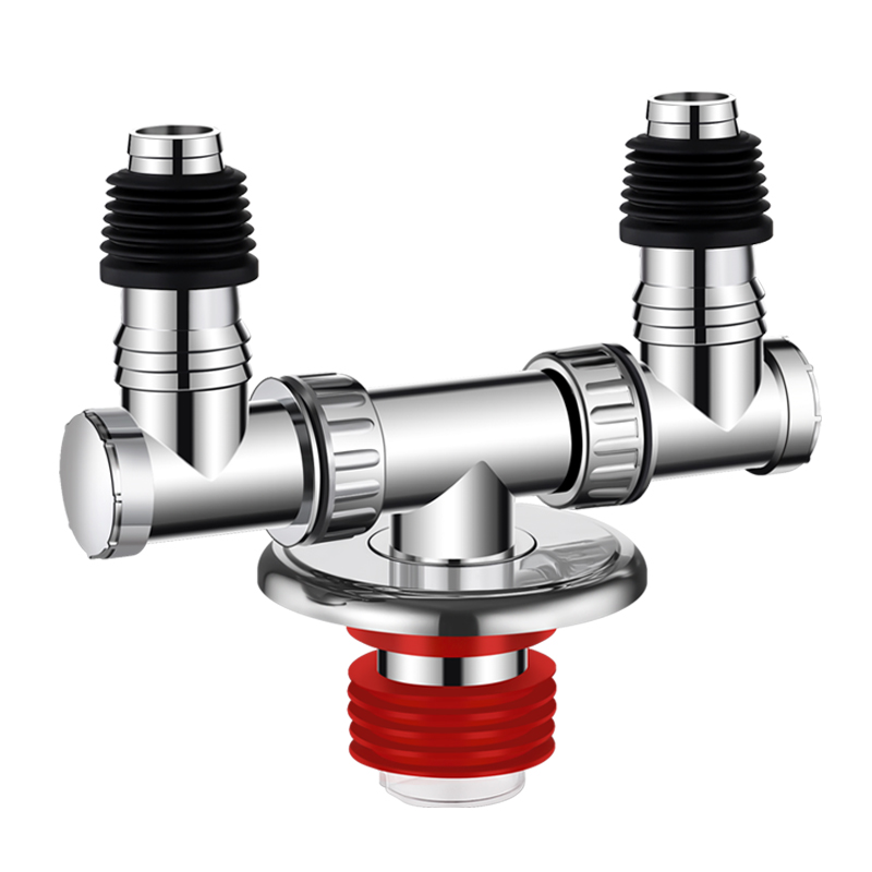 洗衣机下水管道三头通地漏防臭三通接头四通排水管三合一多用接口 - 图3