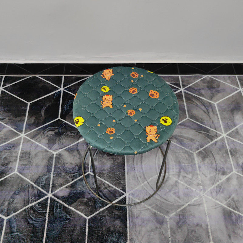 圆凳子套罩亚麻棉布夹棉家用圆餐椅垫双层加厚毛绒面饭店餐厅可洗,淘宝优惠券,粉丝福利购,淘宝优惠卷