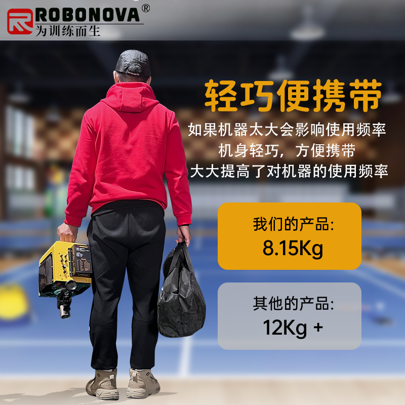 ROBONOVA自动羽毛球训练器 RA901 羽毛球发球机 专业中考训练机器 - 图1