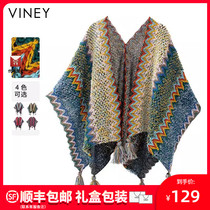 Viney Cape Womens Scarf Winter 2022 New 100 Hitch National Wind Tourism Thickened Cloak Jacket Cloak