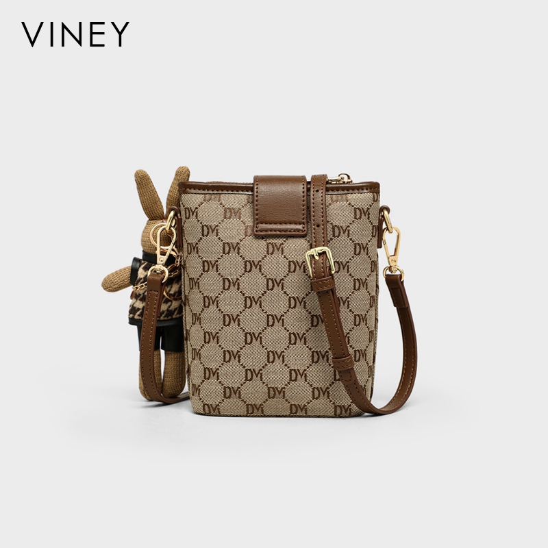 Viney手机包包女式2025新款秋冬女包高级感斜挎包小包单肩水桶包 - 图2