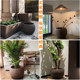 Stone pottery flower pot retro handmade unglazed plain fish pot