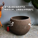 Stone pottery flower pot retro handmade unglazed plain fish pot