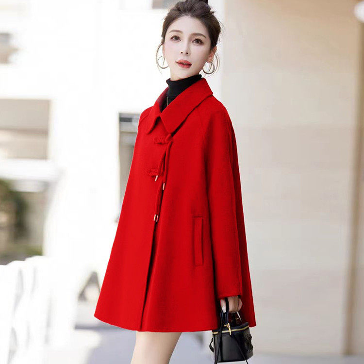 200斤300加肥特大码胖mm240红色斗篷毛呢大衣春季二八月外套女230,淘宝优惠券,粉丝福利购,淘宝优惠卷