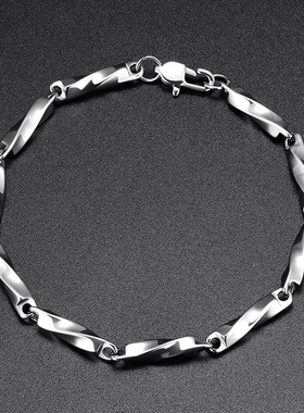 钛钢手链男潮ins单身男生嘻哈