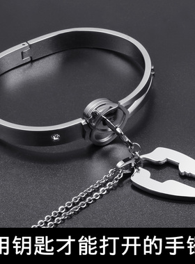 情侣同心锁手链潮小众设计感手镯