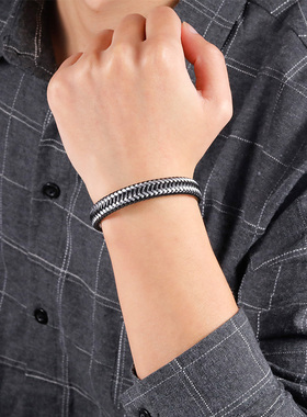 皮手链韩版个性潮编织小众民族